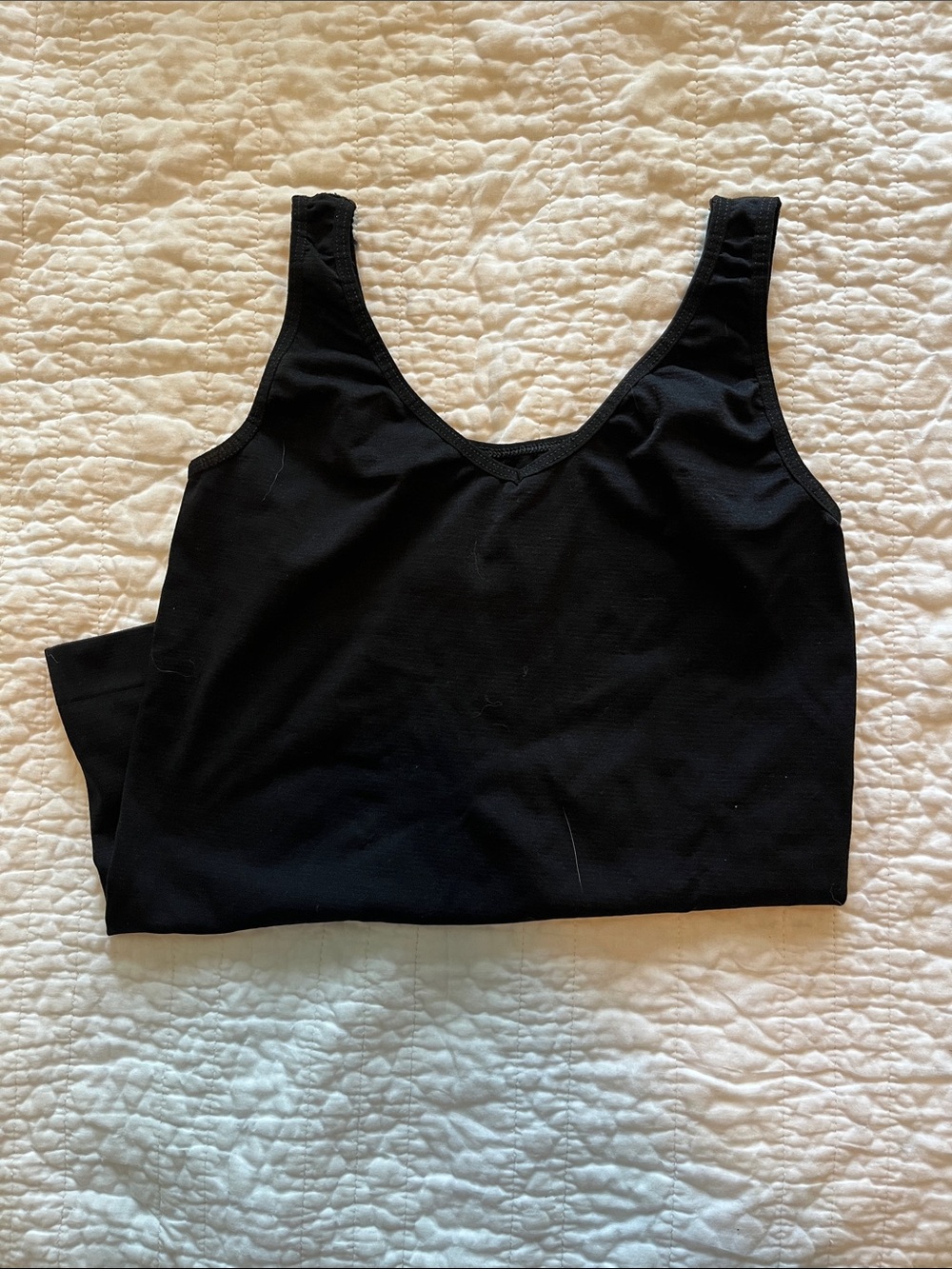 Anthropologie/Floreat Black Scoop Neck Tank Top